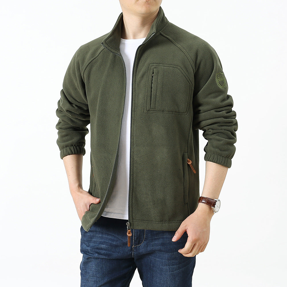 Men's Fleece Stand Collar Jacket