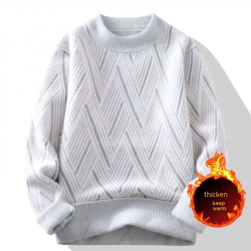 Rhombus Round Neck Sweater