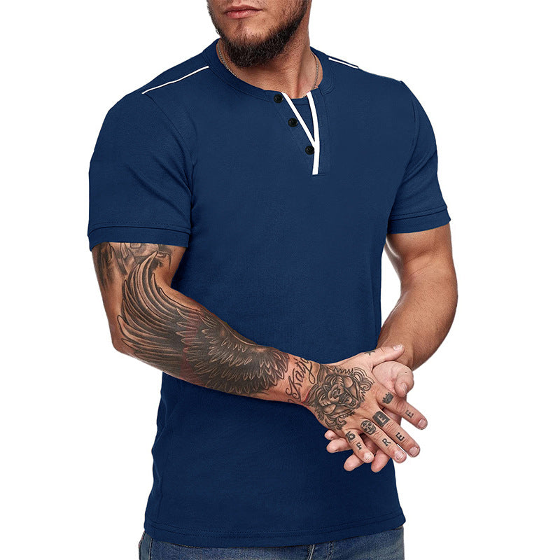 Men's T-Shirt Casual Fitted Round Neck