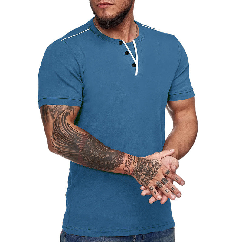 Men's T-Shirt Casual Fitted Round Neck