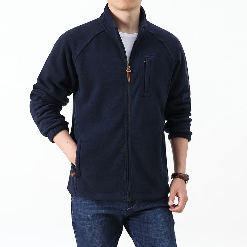 Men's Fleece Stand Collar Jacket