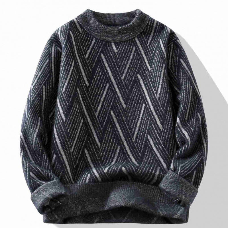 Rhombus Round Neck Sweater