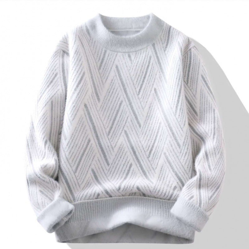 Rhombus Round Neck Sweater