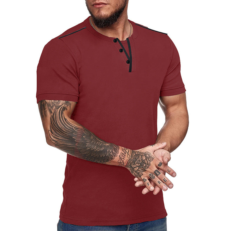 Men's T-Shirt Casual Fitted Round Neck