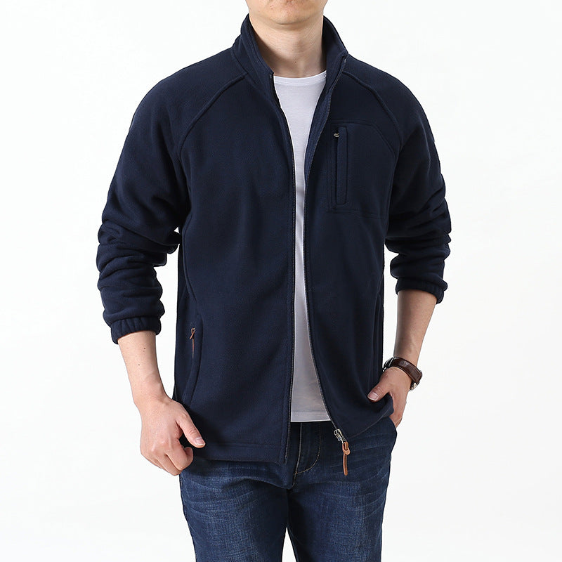 Men's Fleece Stand Collar Jacket