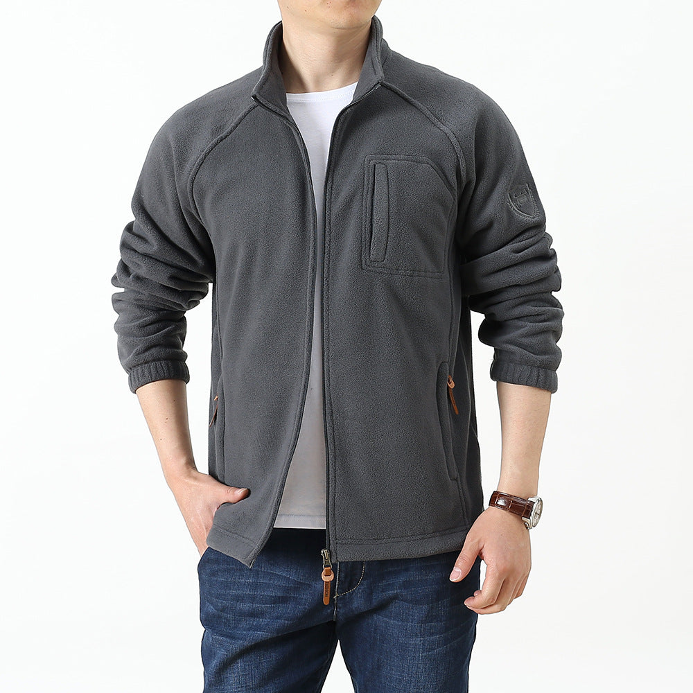 Men's Fleece Stand Collar Jacket