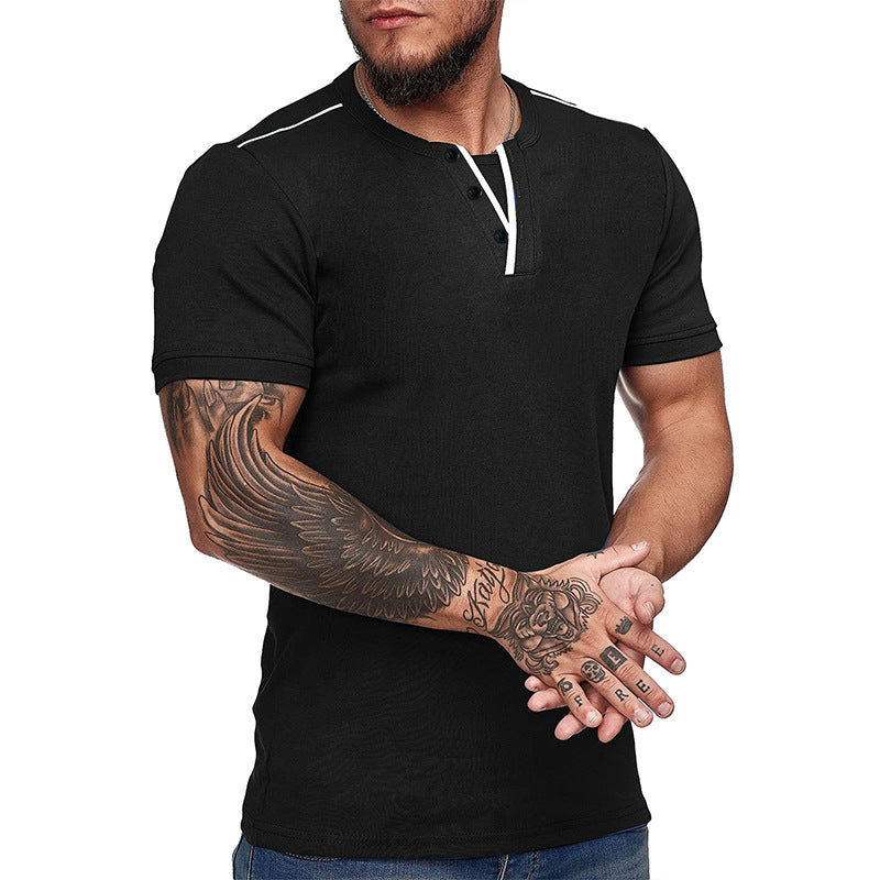 Men's T-Shirt Casual Fitted Round Neck